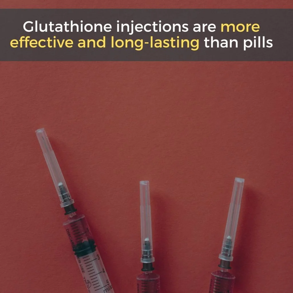 Glutathione injections for skin whitening 